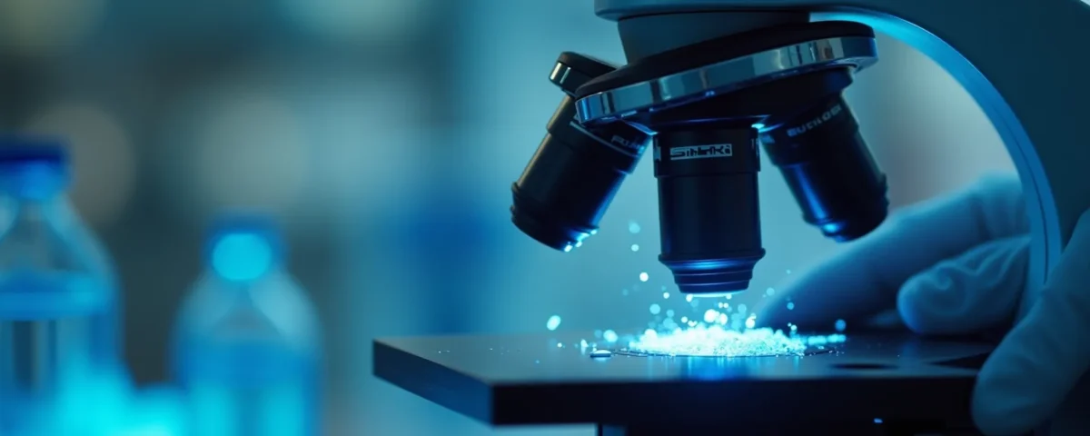 Control de calidad en el laboratorio de DIBOSA utilizando un microscopio.